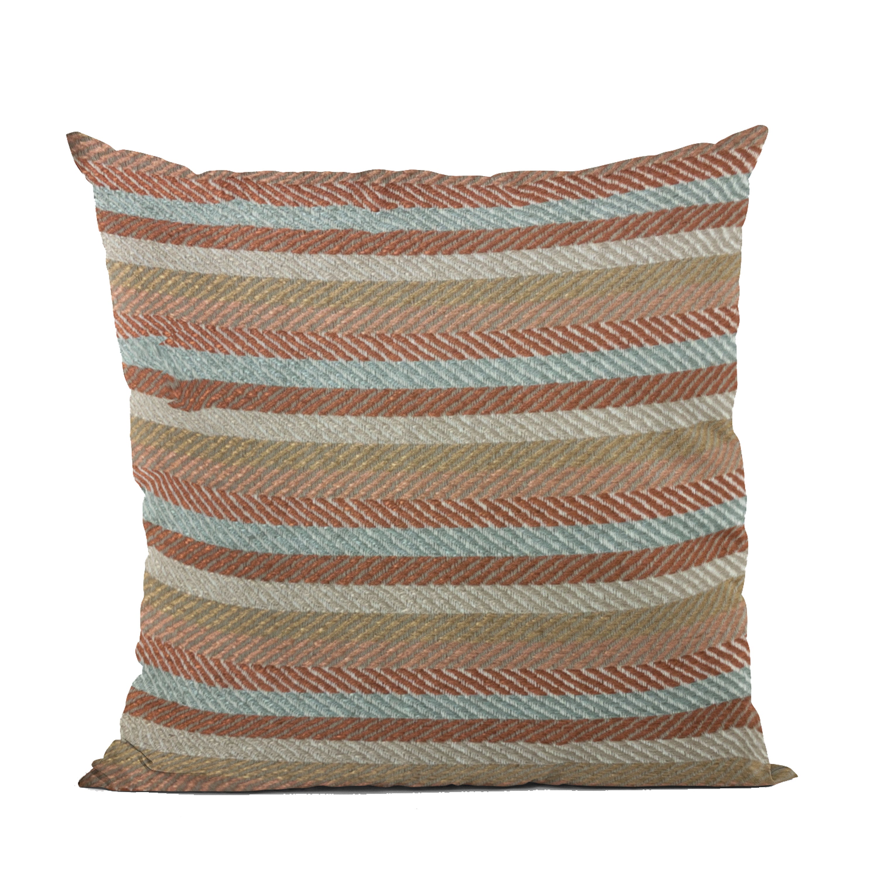 Plutus Brown Tracks Stripe Luxury Throw Pillow featuring a stylish stripe pattern in rich brown tones, handmade with high-quality materials.