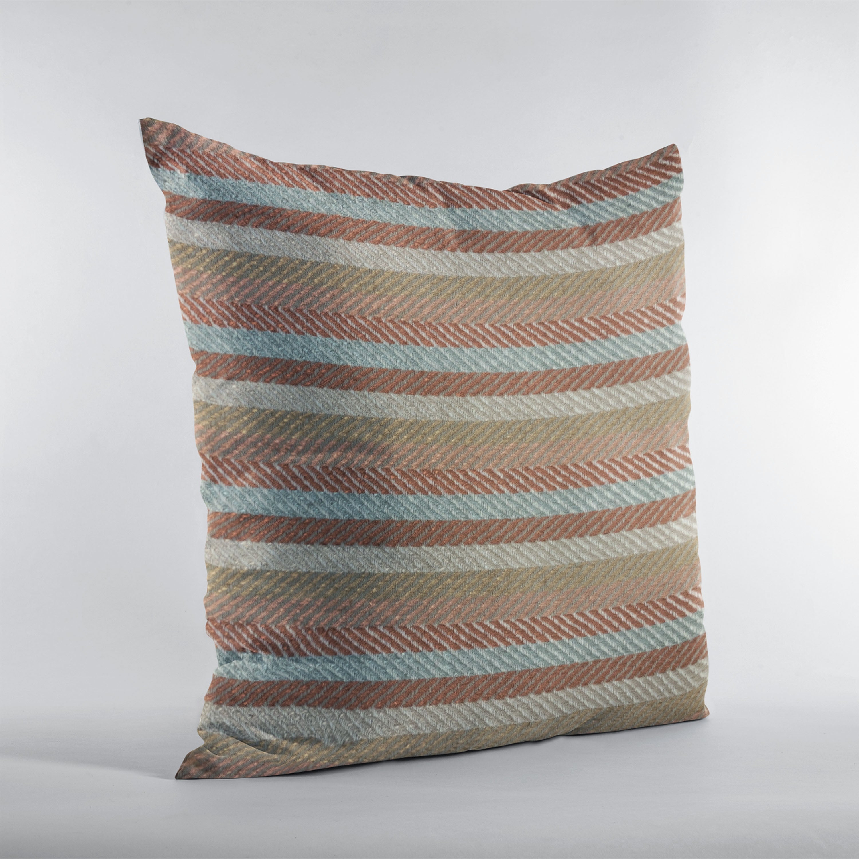 Plutus Brown Tracks Stripe Luxury Throw Pillow featuring a stylish stripe pattern in rich brown tones, handmade with high-quality materials.