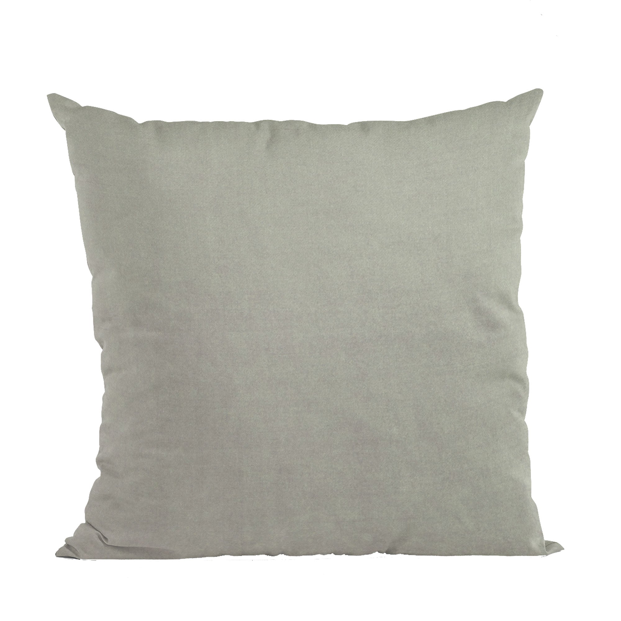 Plutus Grey Solid Shiny Velvet Luxury Throw Pillow showcasing its elegant shiny texture and invisible zipper design.