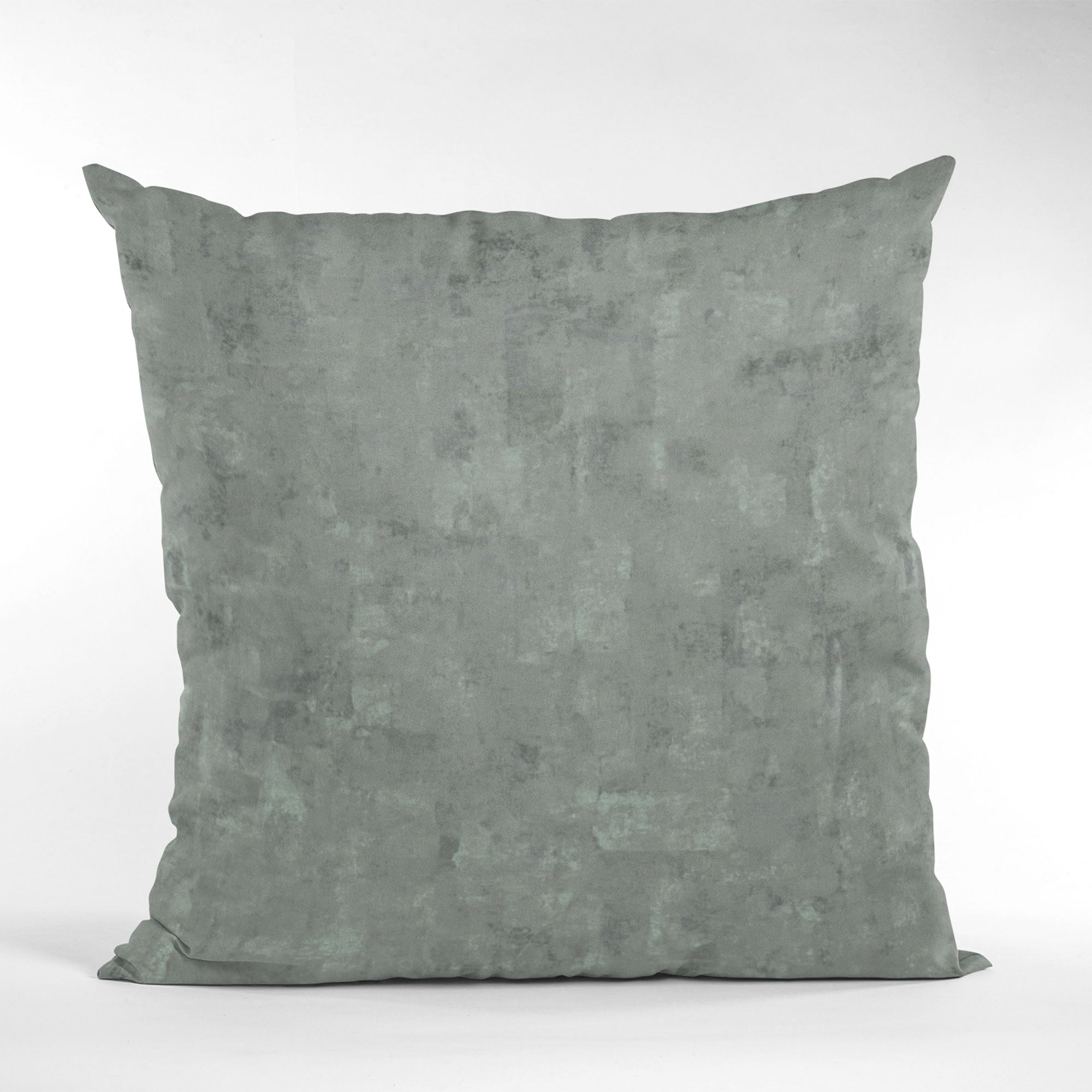 Plutus Gunmetal Hidden Island Velvet Throw Pillow with luxurious foil printing, showcasing a sleek design and elegant texture.