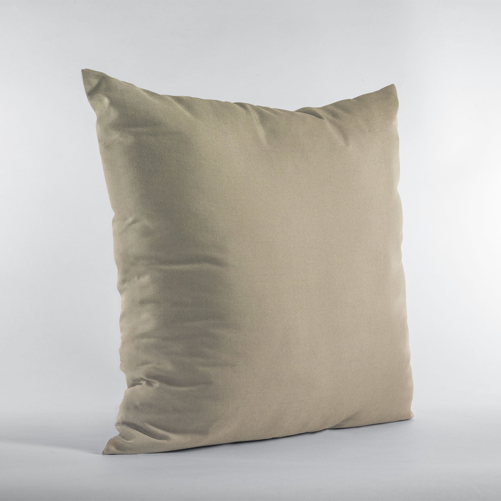 Plutus Sand Solid Shiny Velvet Luxury Throw Pillow showcasing its luxurious shiny velvet texture and elegant sand color.