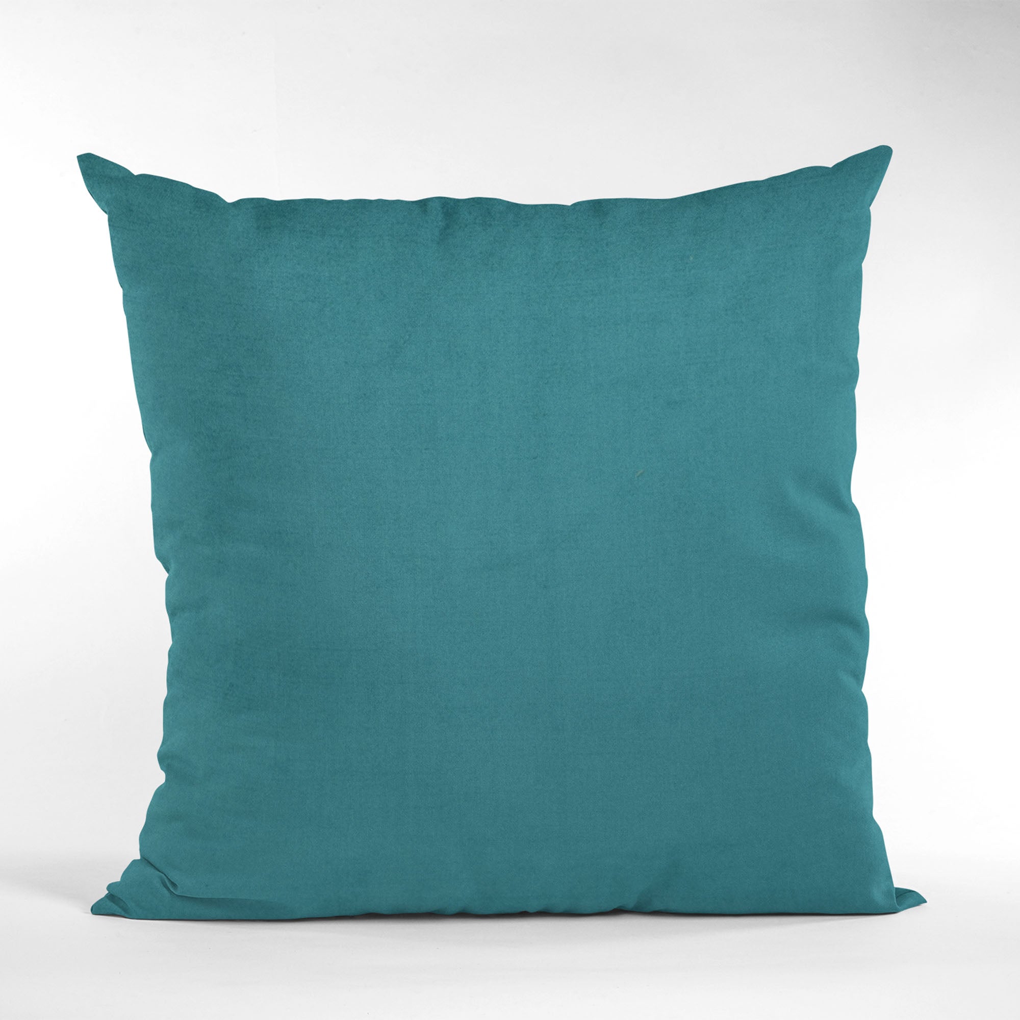 Plutus Sky Blue Solid Shiny Velvet Luxury Throw Pillow showcasing its elegant shiny texture and vibrant color, perfect for home decor.