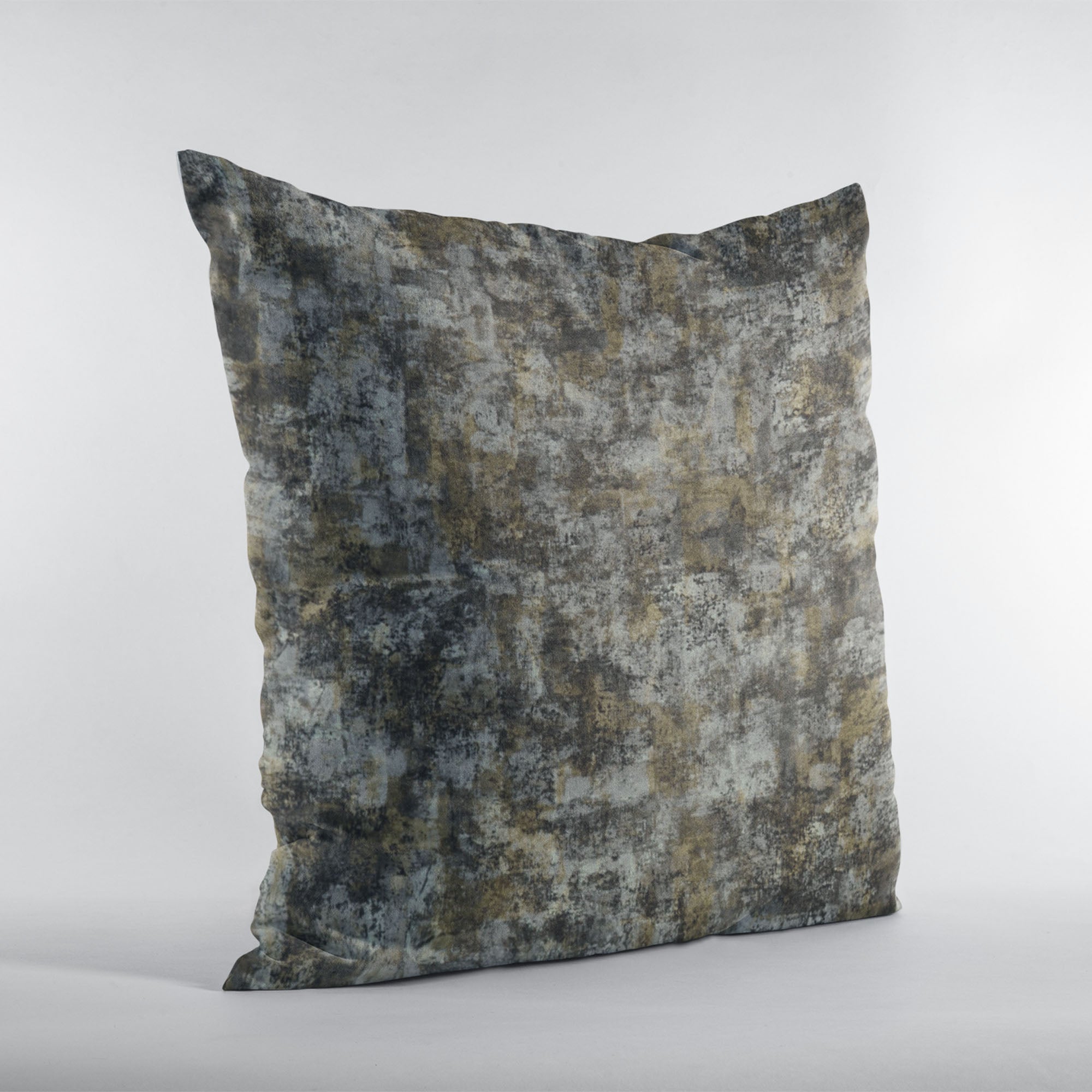 Plutus Twilight Hidden Island Velvet Throw Pillow with luxurious foil printing, showcasing a twilight color and elegant design.