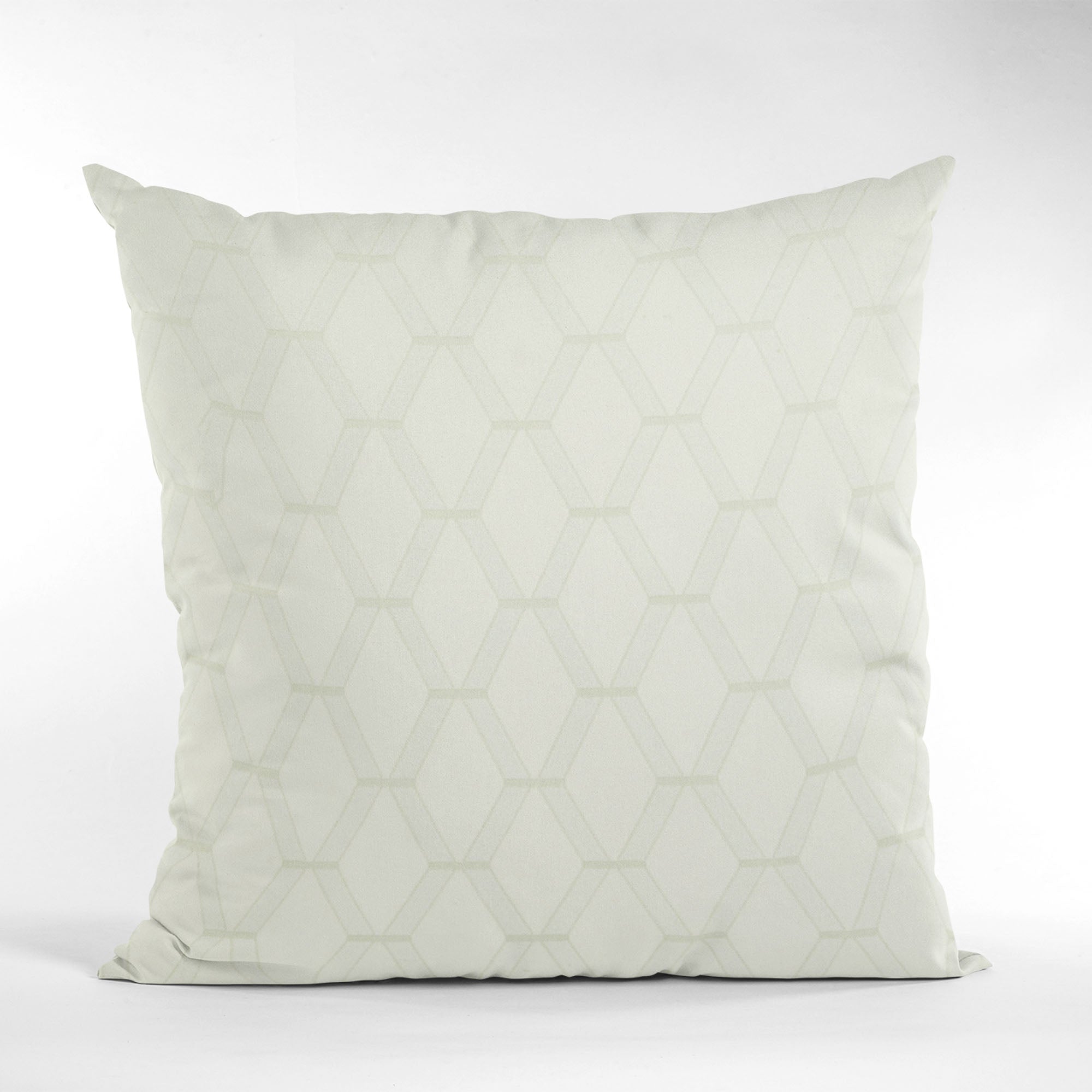 Plutus Vanilla Diamond Luxury Throw Pillow featuring shiny fabric and intricate embroidery, showcasing a stylish design in a soft vanilla color.