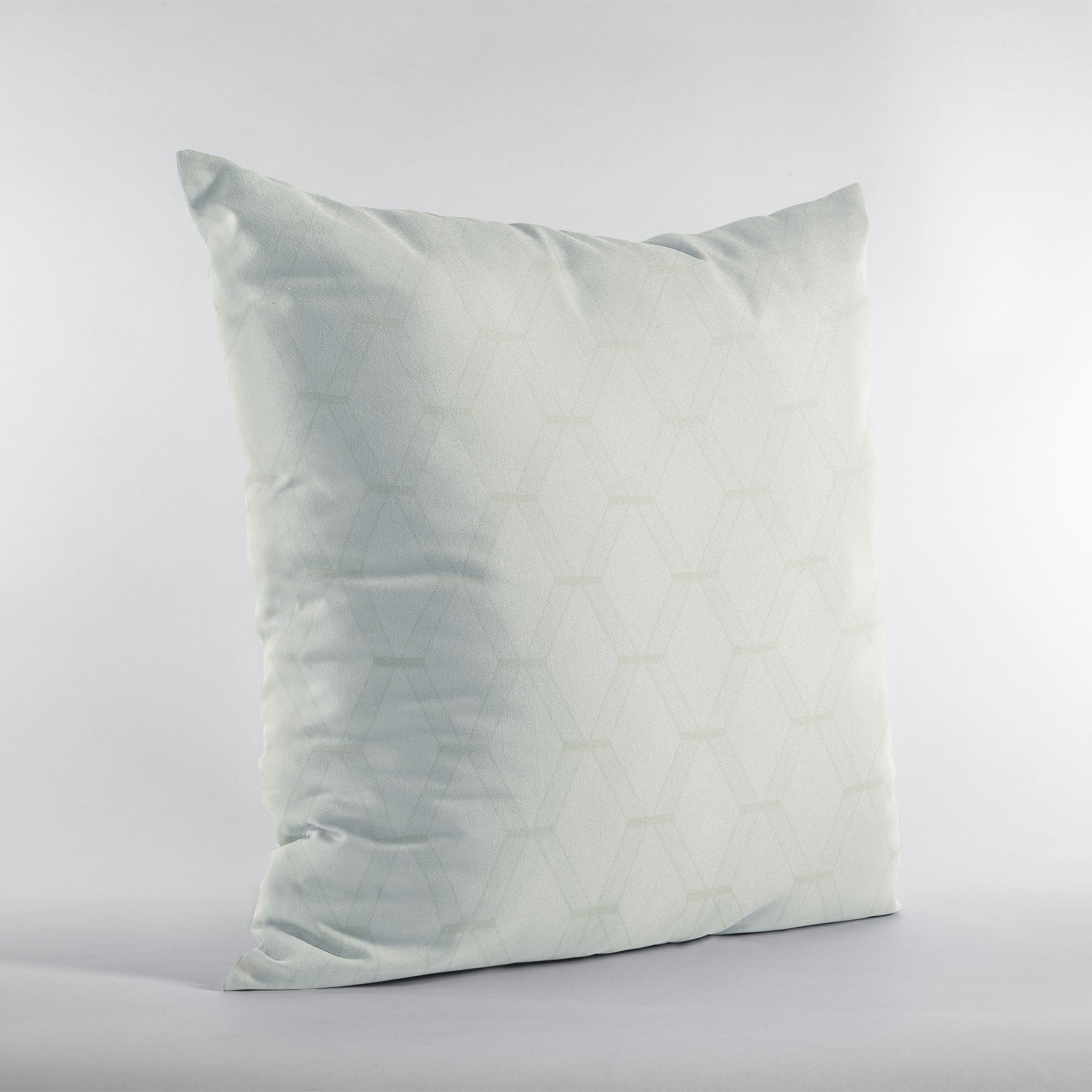 Plutus Vanilla Diamond Luxury Throw Pillow featuring shiny fabric and intricate embroidery, showcasing a stylish design in a soft vanilla color.