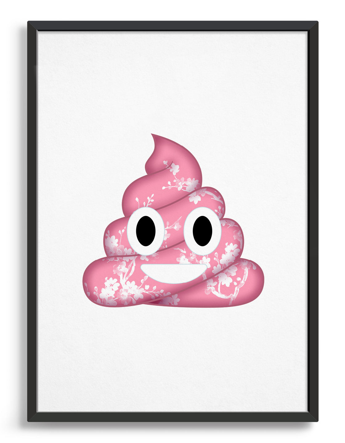 Cheeky Poo Emoji print designed for playful home decor.