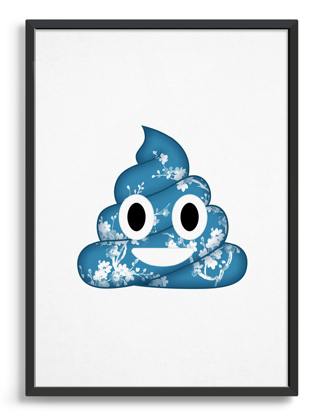 Cheeky Poo Emoji print designed for playful home decor.