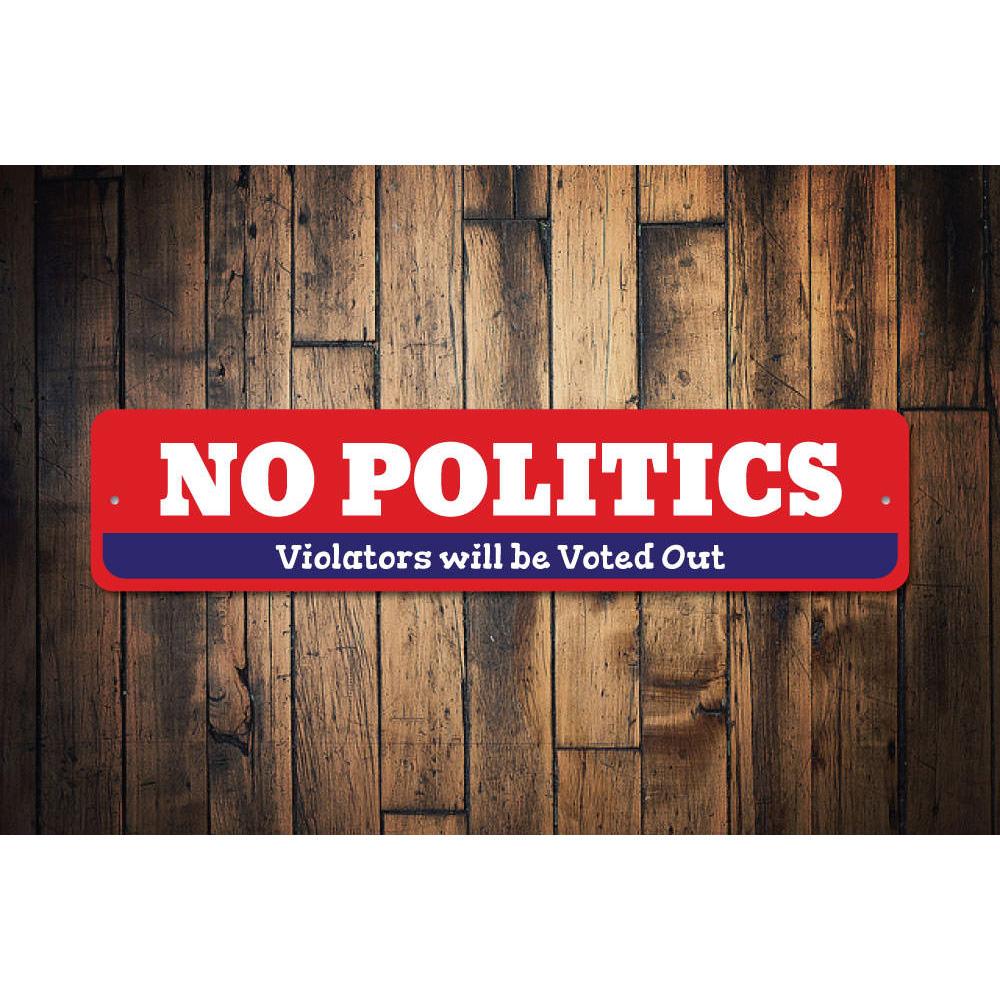 Customizable Politics Sign made from durable aluminum, showcasing patriotic designs for political enthusiasts.