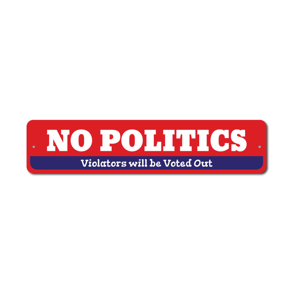 Customizable Politics Sign made from durable aluminum, showcasing patriotic designs for political enthusiasts.