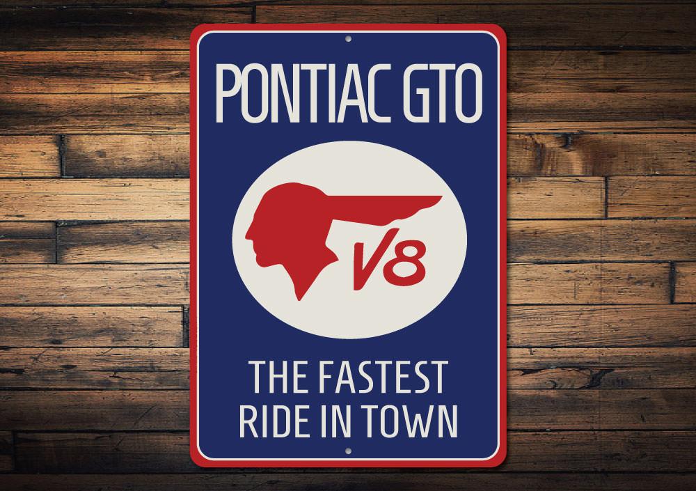 Pontiac GTO vintage sign.