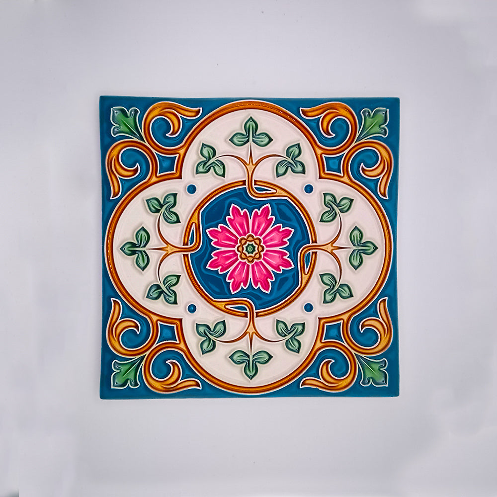 A collection of beautifully handcrafted Portuguese ceramic tiles featuring intricate designs and vibrant colors, showcasing the rich cultural heritage of Portugal.