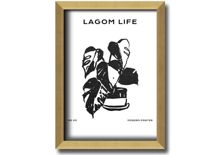 A beautifully framed print of a cheese plant, showcasing its lush green leaves, available in various frame colours.