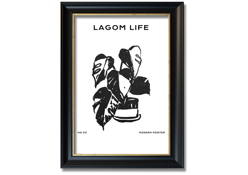 A beautifully framed print of a cheese plant, showcasing its lush green leaves, available in various frame colours.