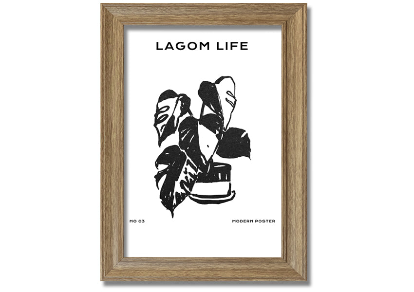 A beautifully framed print of a cheese plant, showcasing its lush green leaves, available in various frame colours.