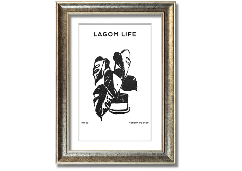 A beautifully framed print of a cheese plant, showcasing its lush green leaves, available in various frame colours.