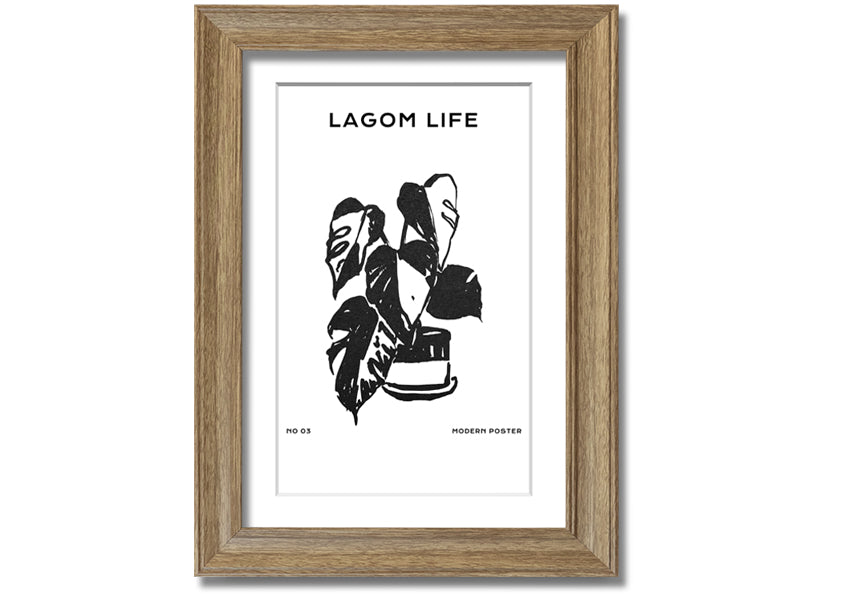 A beautifully framed print of a cheese plant, showcasing its lush green leaves, available in various frame colours.