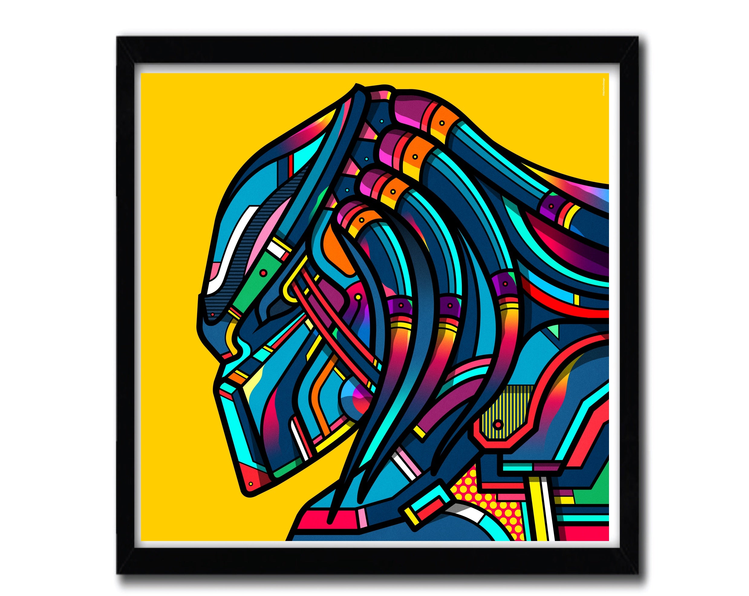 Limited edition art print 'Predator' by VAN ORTON on fine arts paper, showcasing vibrant colors and intricate details.