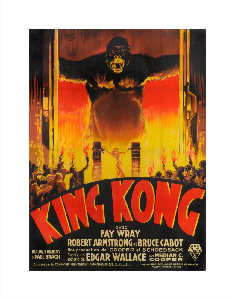 A vibrant King Kong print on Monte Carlo 300gsm paper, showcasing the iconic giant ape in stunning detail.