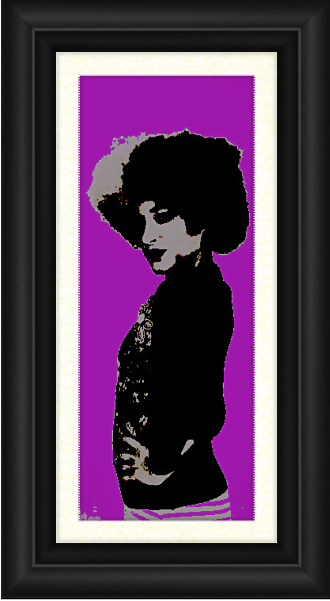 Purple Rush bythelionbody custom picture frame in black, featuring a 1" standard canvas mat and signed by the artist.