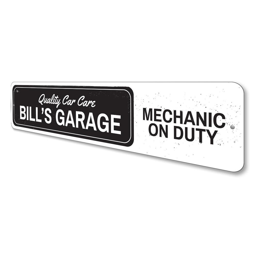 Quality Car Care Sign made of durable aluminum, featuring customizable text options, ideal for garages and man caves.