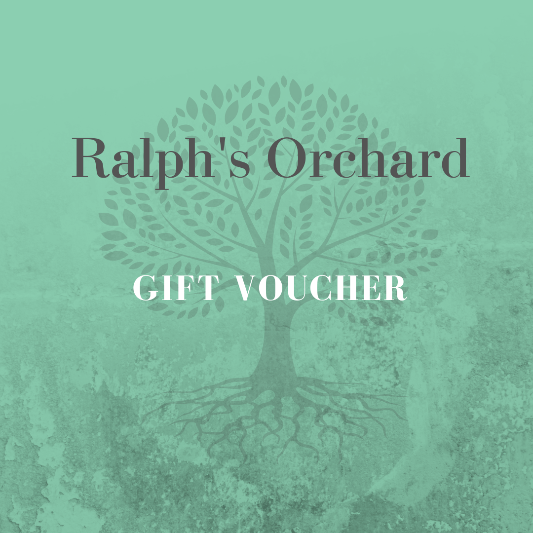 Ralph's Orchard Gift Card featuring eco-friendly vegan products and a beautiful design.