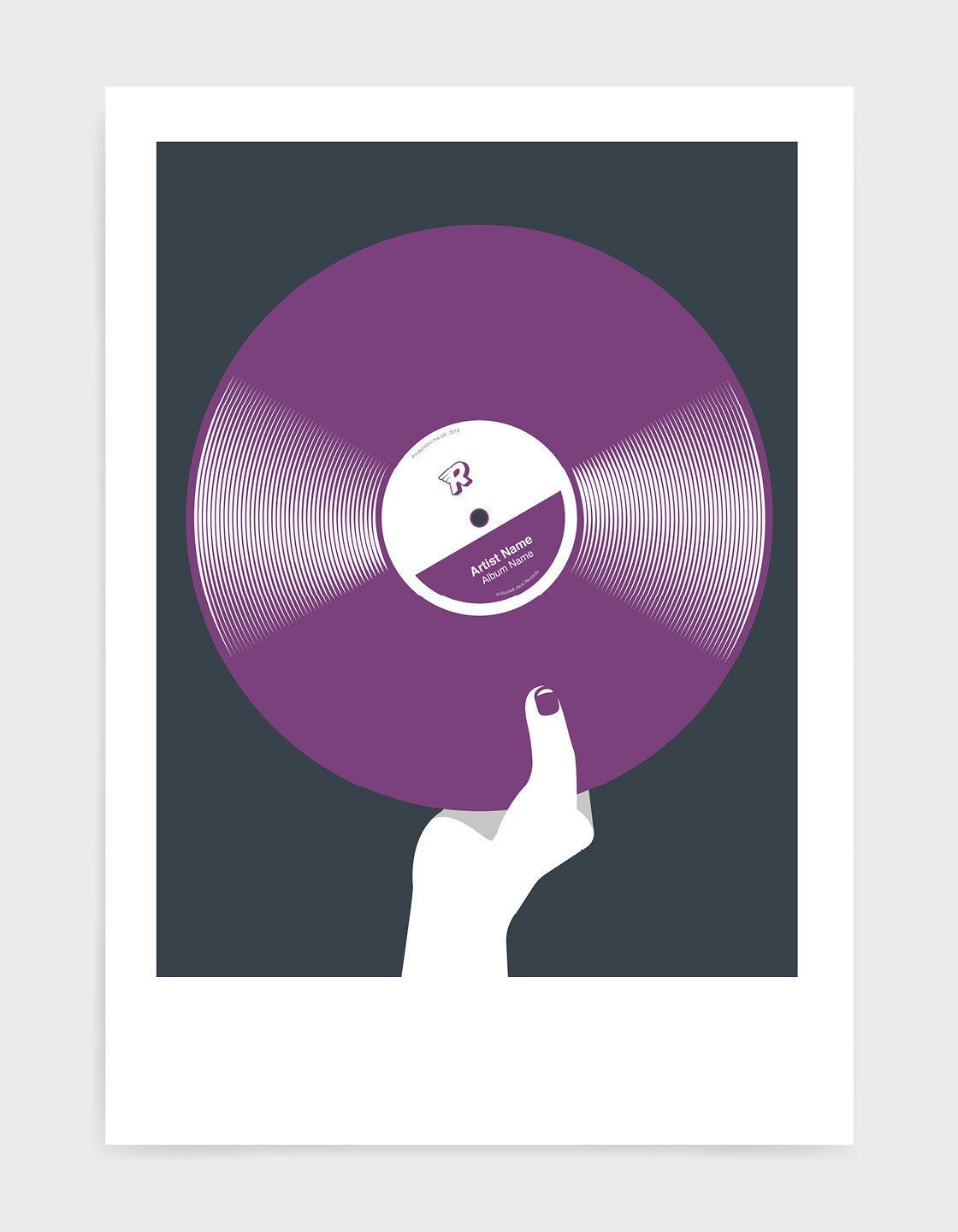 A vibrant retro colour vinyl record showcasing customisation options for music lovers.