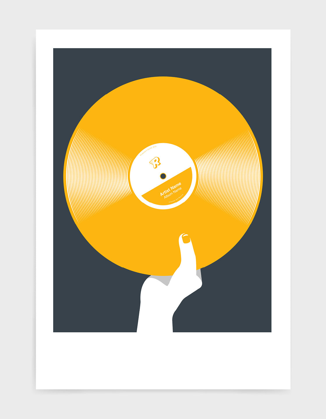 A vibrant retro colour vinyl record showcasing customisation options for music lovers.