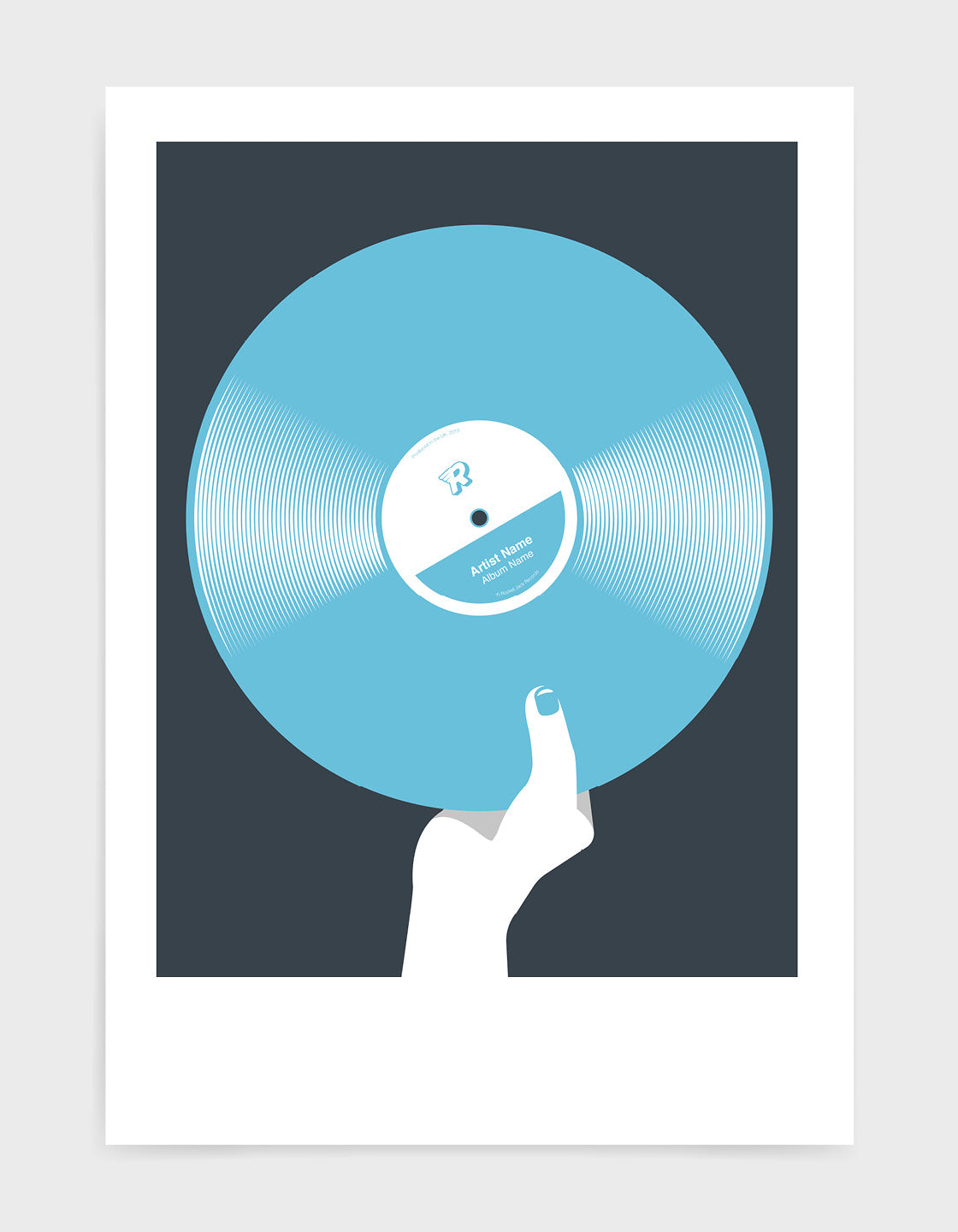 A vibrant retro colour vinyl record showcasing customisation options for music lovers.