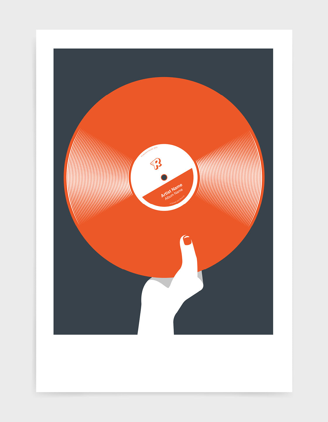 A vibrant retro colour vinyl record showcasing customisation options for music lovers.