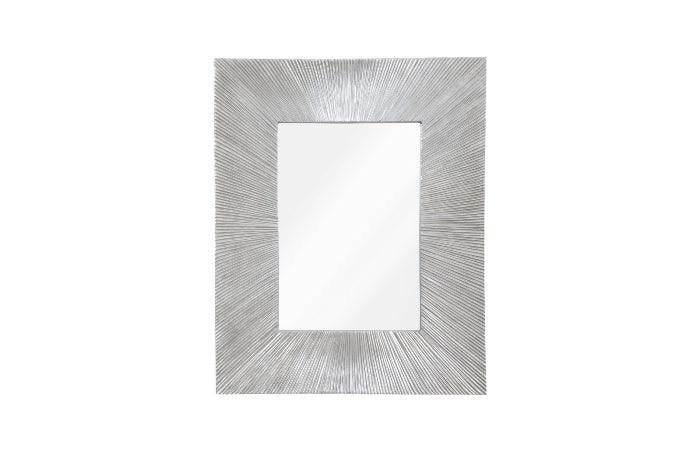 Rivulet Mirror Silver Leaf with intricate silver leaf detailing and a reflective surface, perfect for enhancing home decor.