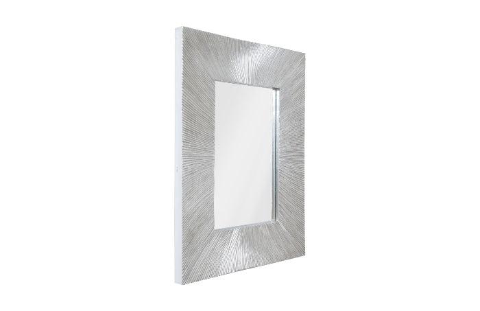 Rivulet Mirror Silver Leaf with intricate silver leaf detailing and a reflective surface, perfect for enhancing home decor.