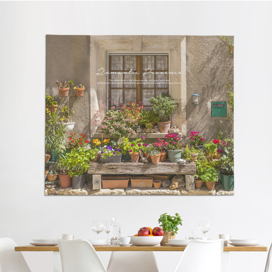 Romantic Provence fabric poster, 150cm x 130cm, featuring a unique modern design, perfect for home decor.