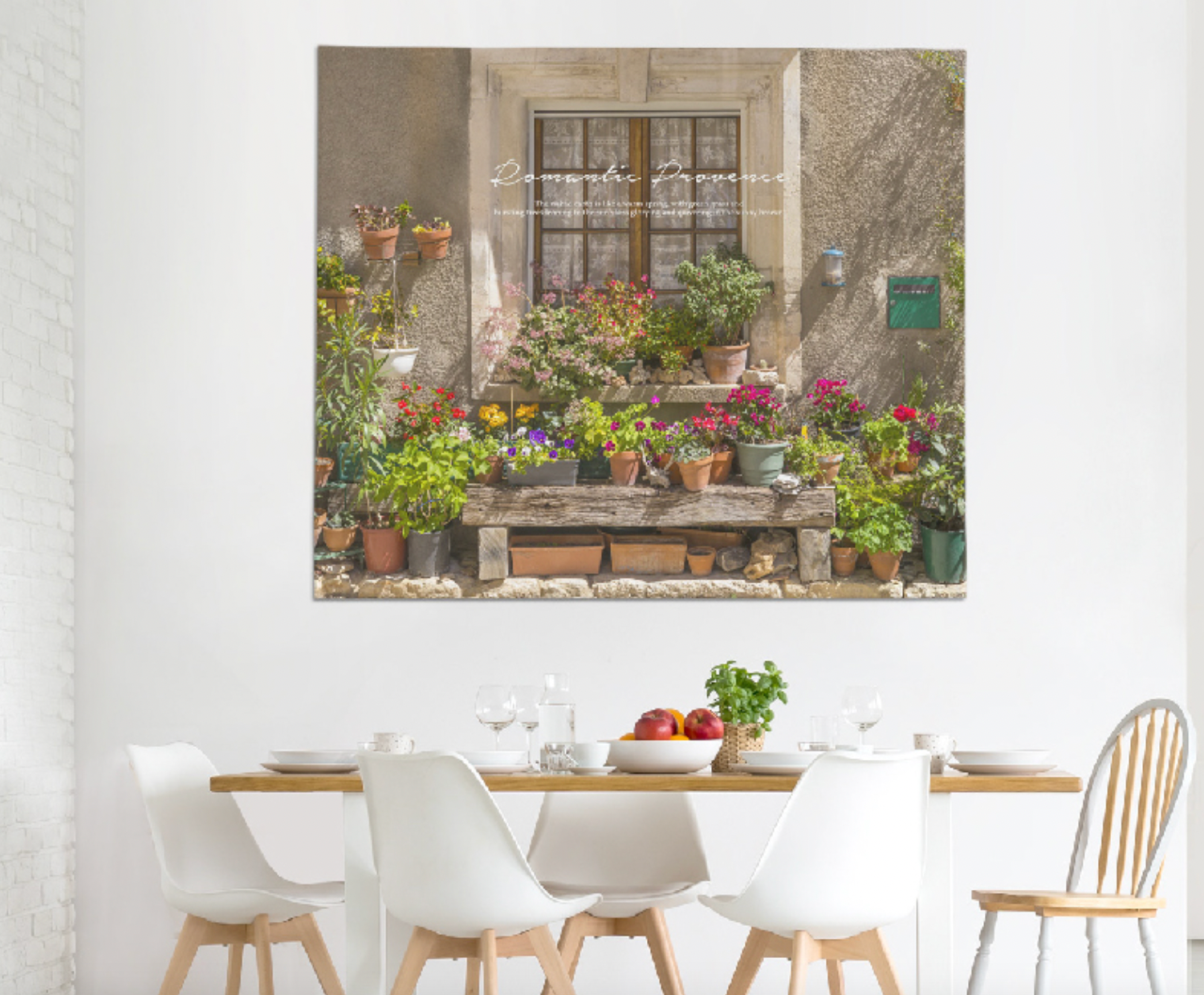 Romantic Provence fabric poster, 150cm x 130cm, featuring a unique modern design, perfect for home decor.