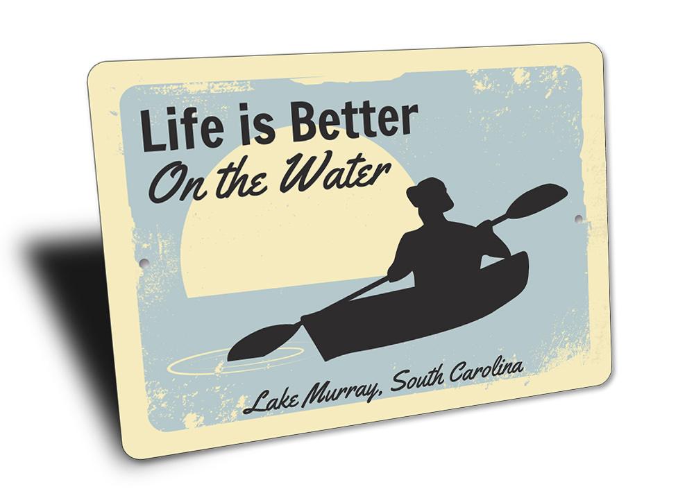 Customizable Rowboat Sign made of durable aluminum, perfect for lakehouse decor.