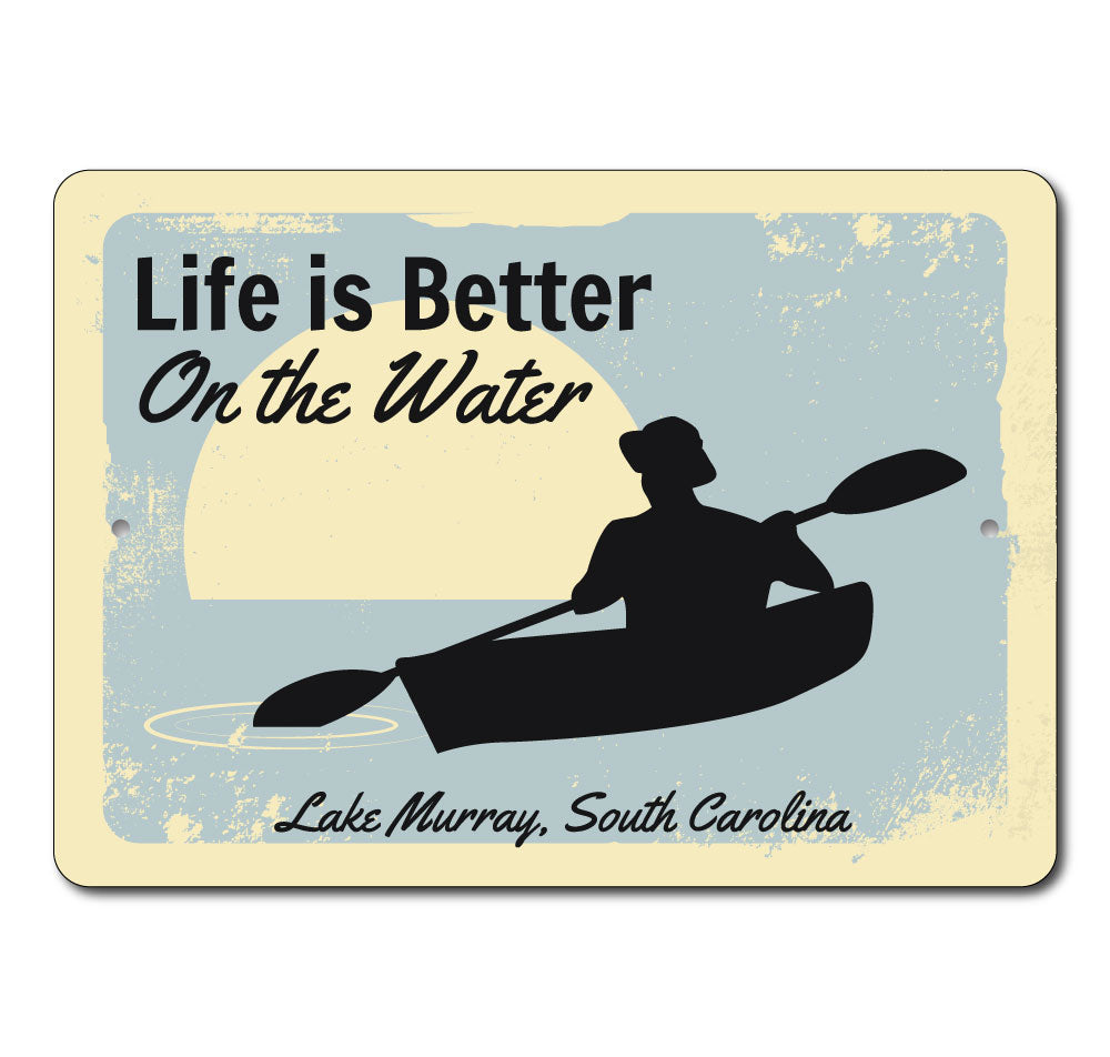 Customizable Rowboat Sign made of durable aluminum, perfect for lakehouse decor.