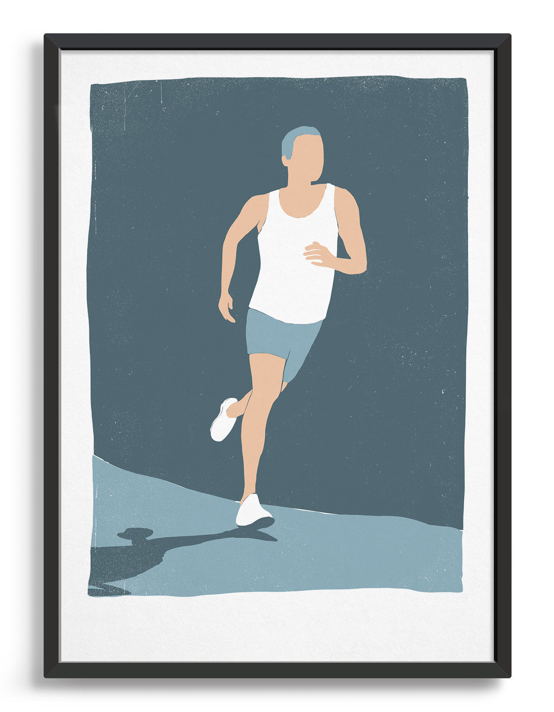 A beautifully designed runner print showcasing vibrant colors and dynamic running imagery, perfect for home decor.