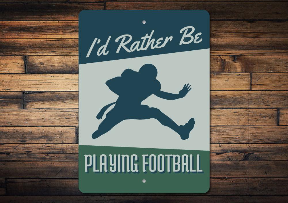 Customizable Running Back sign made of high-quality aluminum, perfect for home decor.