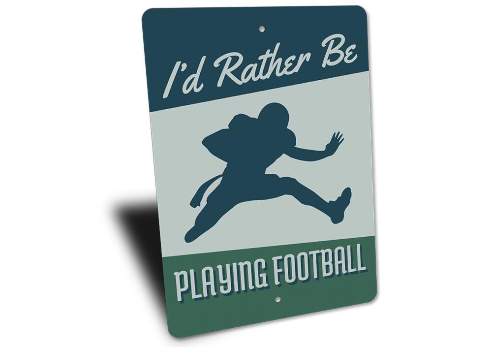 Customizable Running Back sign made of high-quality aluminum, perfect for home decor.