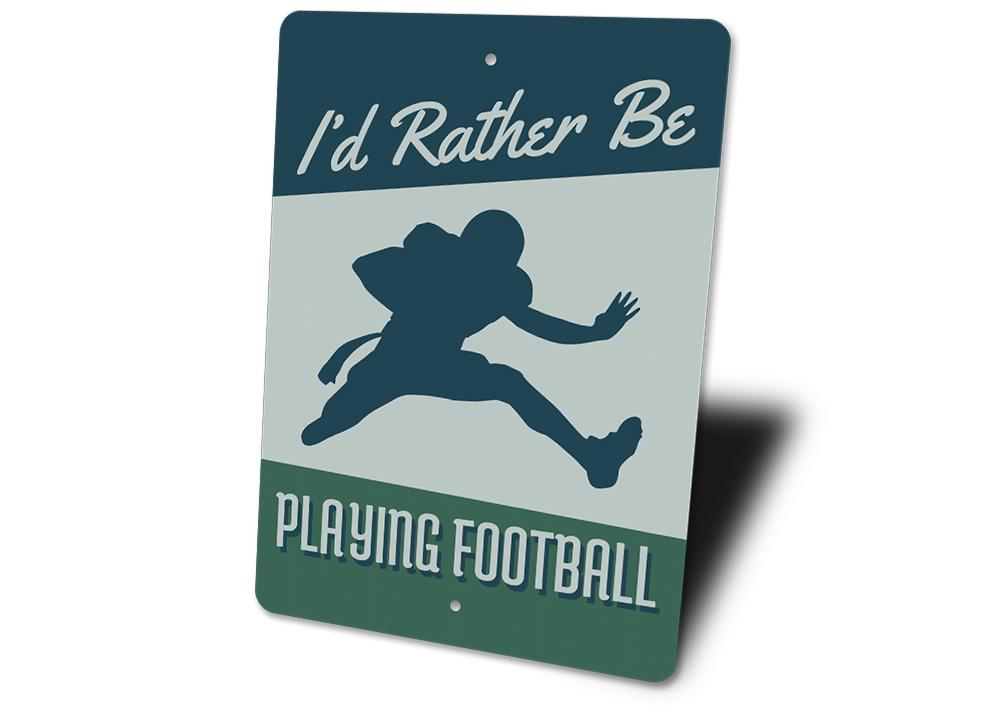 Customizable Running Back sign made of high-quality aluminum, perfect for home decor.