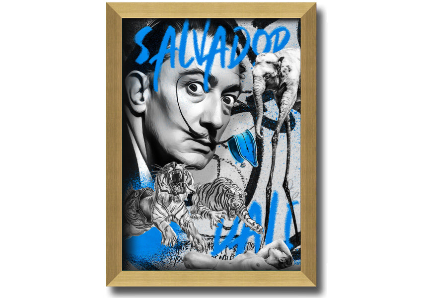 Salvator Dali Twisted Fate artwork printed on coated polyester canvas, mounted on a 44mm box frame, ready to hang.