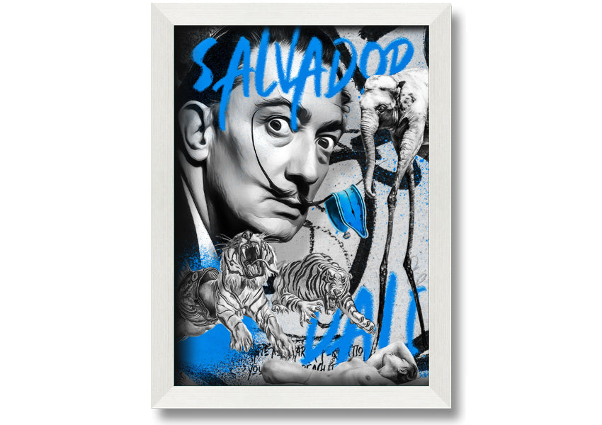 Salvator Dali Twisted Fate artwork printed on coated polyester canvas, mounted on a 44mm box frame, ready to hang.