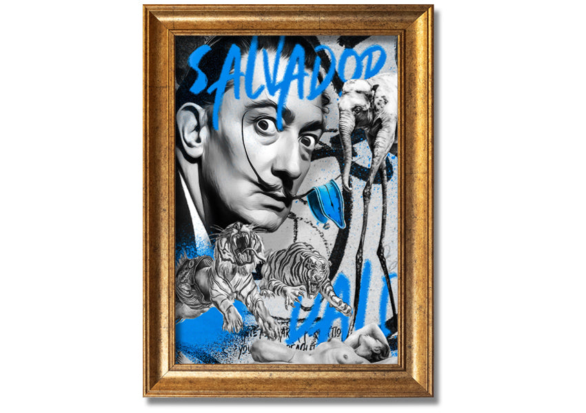 Salvator Dali Twisted Fate artwork printed on coated polyester canvas, mounted on a 44mm box frame, ready to hang.