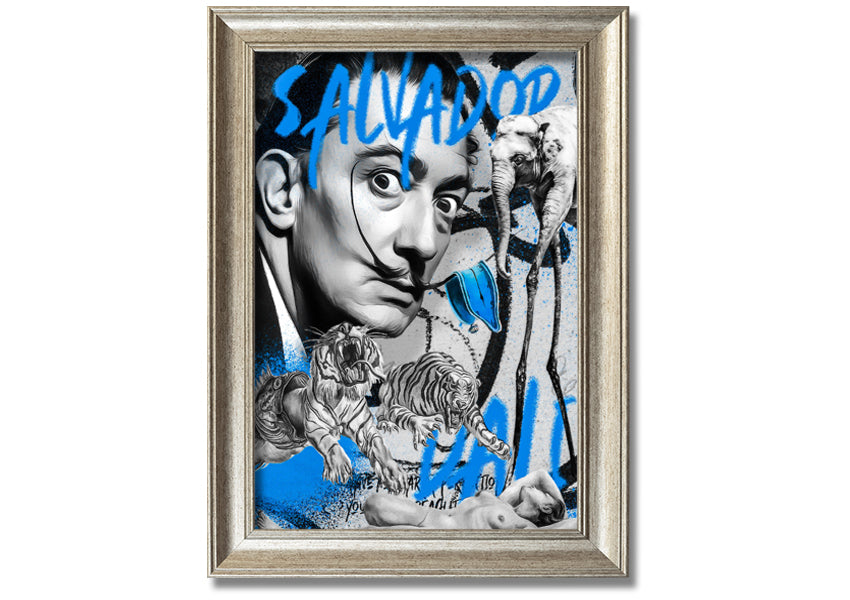 Salvator Dali Twisted Fate artwork printed on coated polyester canvas, mounted on a 44mm box frame, ready to hang.