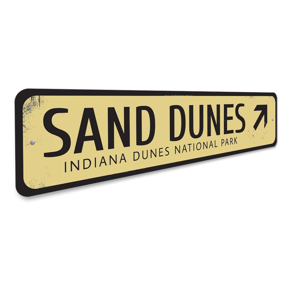 Customizable Sand Dunes Sign made of high-quality aluminum, featuring a scenic design perfect for home decor.