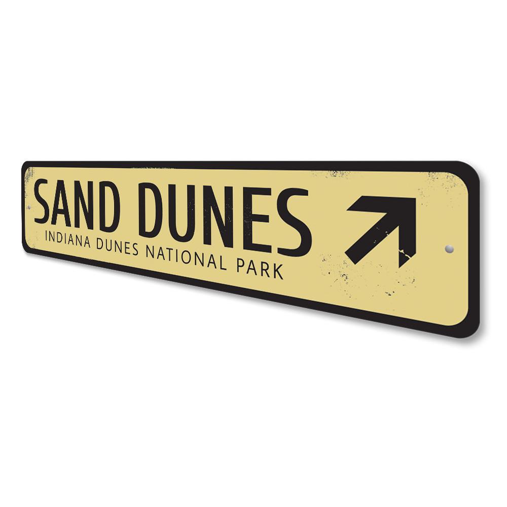 Customizable Sand Dunes Sign made of high-quality aluminum, featuring a scenic design perfect for home decor.