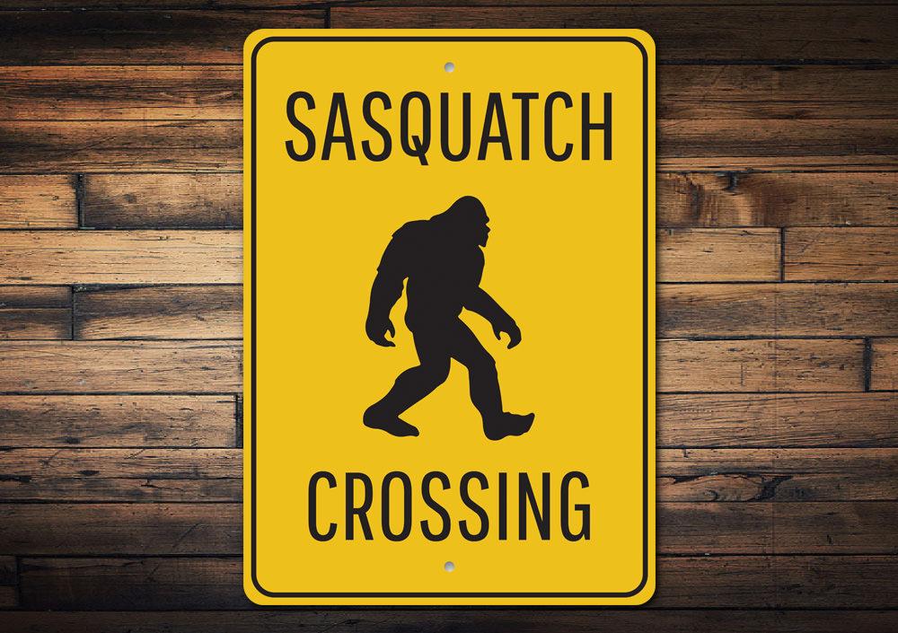 "Sasquatch Crossing" sign.