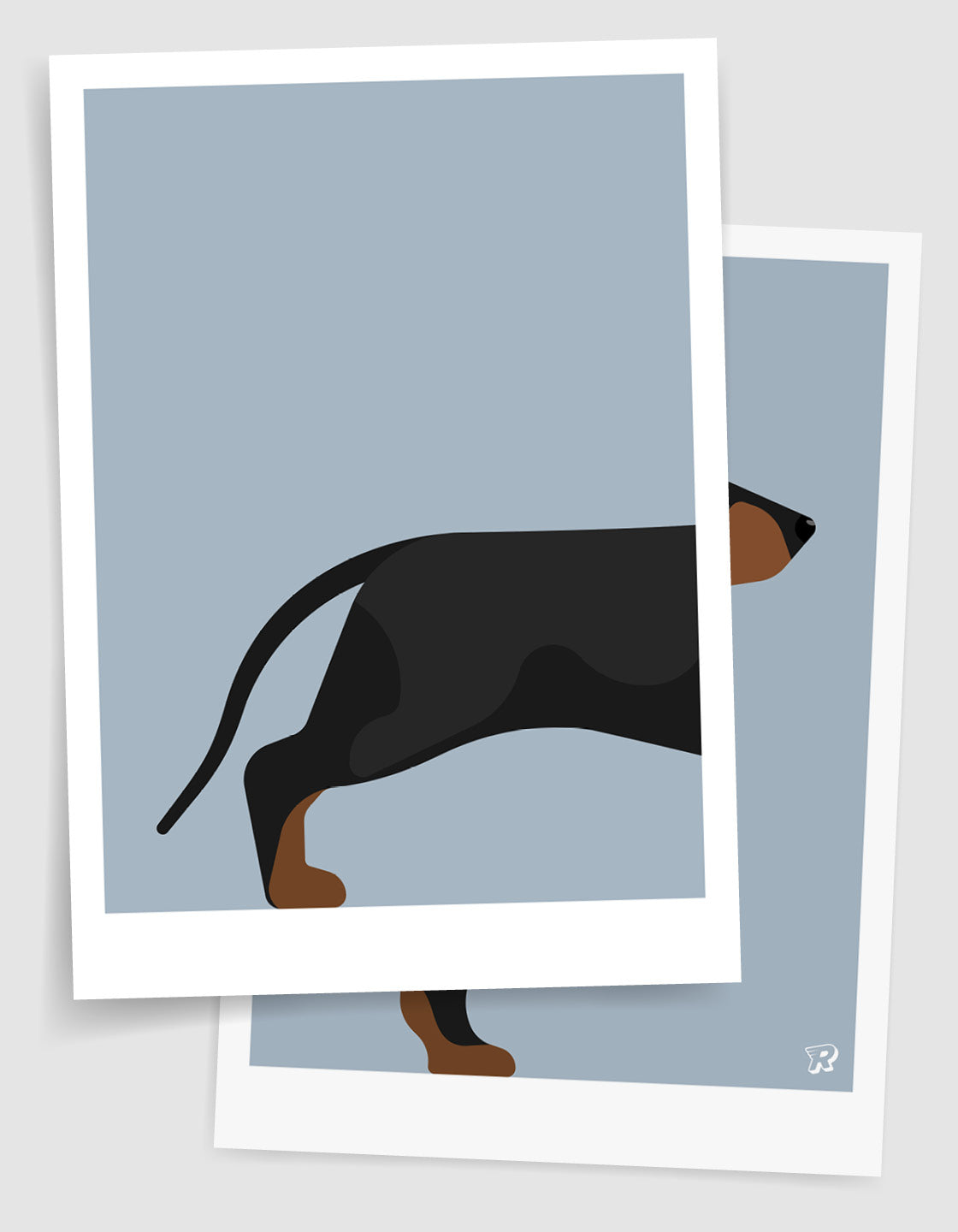 A whimsical pair of Sausage Dogs, showcasing two halves that can be displayed together or hung apart for a humorous effect.