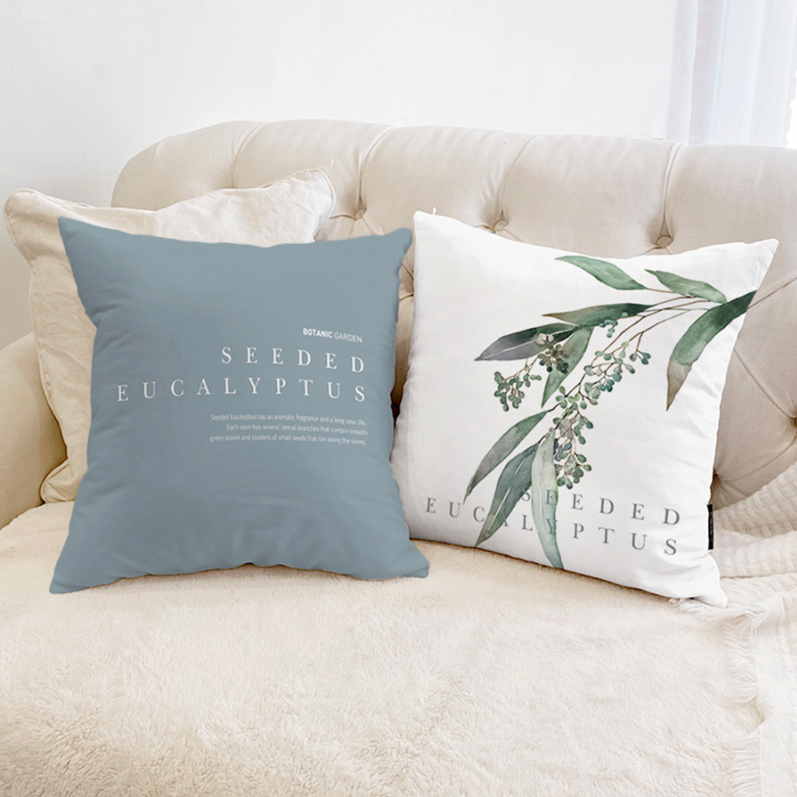 Serendipity cushion featuring a double-sided design in soft microfibre fabric, perfect for home decor.