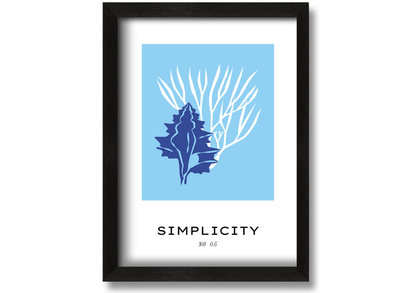 A beautifully framed print of Simple Corals, showcasing vibrant coral designs in a stylish frame, ready to hang.