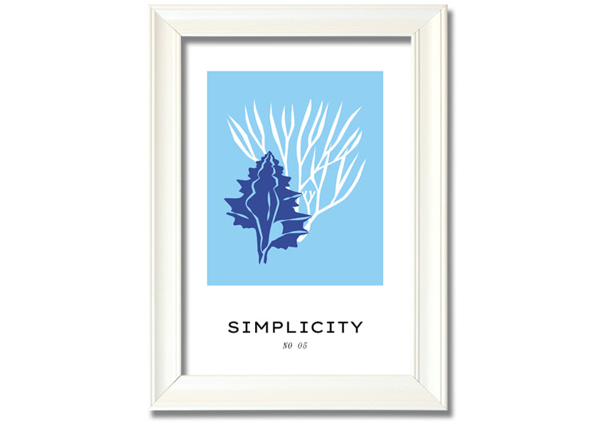 A beautifully framed print of Simple Corals, showcasing vibrant coral designs in a stylish frame, ready to hang.